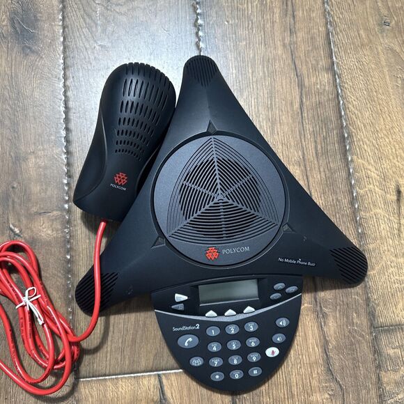 Polycom SoundStation 2 Corded Conference Phone Non-Expandable With Power Plug - Picture 5 of 7